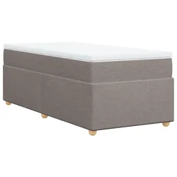 Vidaxl Box spring postelja z vzmetnico taupe 100x200 cm blago