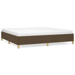 Vidaxl Posteljni okvir brez vzmetnice temno rjav 200x200 cm blago