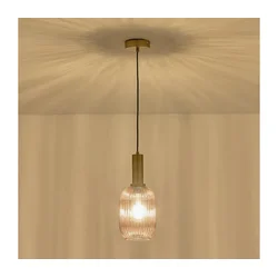 Luster na kablu TOPAZ 1xE27/15W/230V braon prečnik 13 cm
