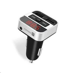 CONNECT IT CCC-8800-SL - FM predajnik za auto sa handsfree funkcijom crna/srebrna