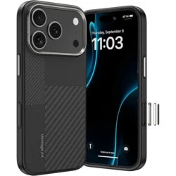 Benks Montage Magnetic Armor Pro Kevlar maska s metalnim okvirom 600D+1500D za iPhone 17 Pro Max crna (gumb za upravljanje kamerom)