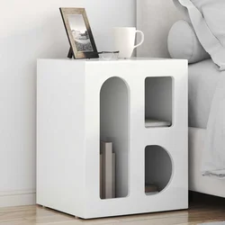 Noćni ormarić 2 pcs Visoki sjaj bijela 40 x 35 x 50 cm