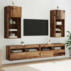 Zidni TV ormari Zidne 2 pcs Staro drvo 40,5 x 30 x 90 cm