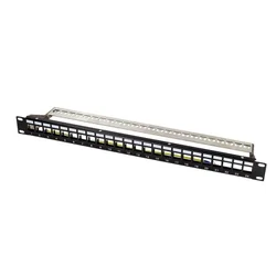 Logilink 19 patch panel 1u, 24, prazan, sa nosačem kabla I uzemljenjem ( 6611 )