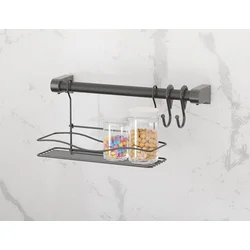 Hermia Organizator za kuhinju, 100% metal, 41 x 18 x 25 cm, 2.5-5 mm debljina, Crni