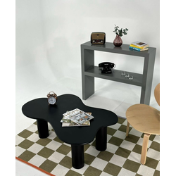 Hanah Home Klub sto Bloom, 110x40x70 cm, Crni
