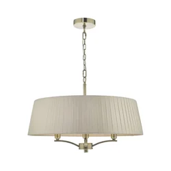 Där Lighting CRI0429 - Luster na lancu CRISTIN 4xE14/40W/230V mesing/taupe