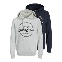JACK & JONES Majica FOREST, modra, siva