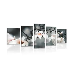5-delna slika prebujajoča se magnolija - 200x100