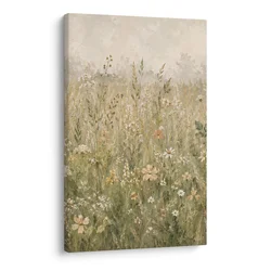 Slika pastelno cvetoč poletni travnik - 40x60