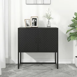 Komoda crna 75 x 35 x 75 cm čelična