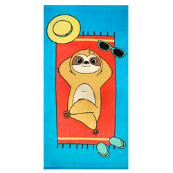 PEŠKIR ZA PLAŽU 140/70 cm , plava, crvena