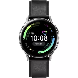 Sat Samsung Galaxy Watch Active 2 40mm srebrni čelik crni kožni remen SM-R830NSSASEE