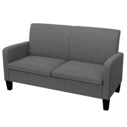 Den Kavč dvosed 135x65x76 cm temno sive barve