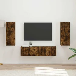 Set TV komoda Zidne 2 pcs Dimljeni hrast Konstruirano drvo