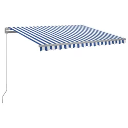 Tenda na ručno uvlačenje LED 300 x 250 cm plavo-bijela