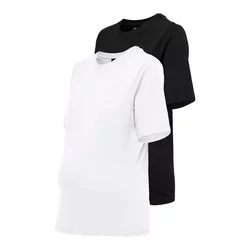 Only Maternity Majica črna/bela