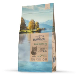 RAWIVAL Suva hrana za odrasle sterilisane mačke sa pačetinom i ćuretinom 1.7 kg