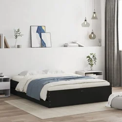 Okvir kreveta s ladicama crni 150 x 200 cm konstruirano drvo