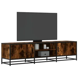 TV ormarić dimljeni hrast 160x35x41cm konstruirano drvo i metal