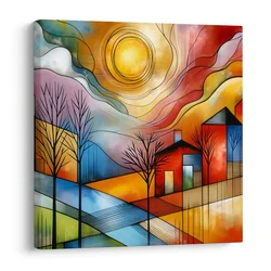 Slika ulica v barvah - 50x50