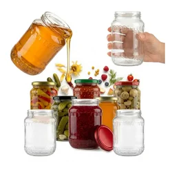 BE 24x kozarcev 720 ml s pokrovi 82 mm za vložene kumarice, sokove, gobe