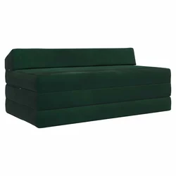 Sofa na razvlačenje Tamnozelena 120 x 60 x 49 cm Tkanina