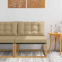 Srednja sofa za van s jastukom Bijela 79 x 83 x 73 cm čelik