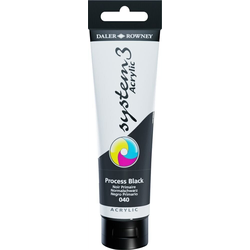 Daler Rowney System3 Akrilna barva Process Black 150 ml 1 kos