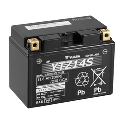 Yuasa Super MF YTZ14S Motorcycle Battery (integrated)