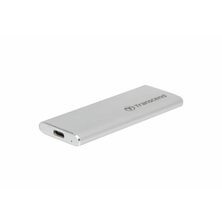 Transcend ESD260C 500 GB USB 3.1 Gen2 (USB-C) zunanji SSD (3D TLC), 520 MB/R, 460 MB/W, kompaktna velikost, srebrna