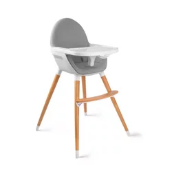 KINDERKRAFT Hranilica za bebe 2u1 Fini siva