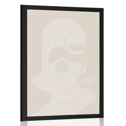 Plakat edinstveni vzorec mavrice Mid-Century - 60x90 silver