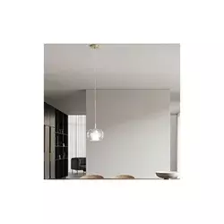 Ondaluce - Luster na sajli THELMA 1xE27/15W/230V O 25 cm zlatna/prozirna