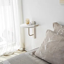 Hanah home Zidna polica Zlatno-Bela