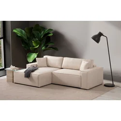 Atelier del Sofa Ugaona garnitura Pirlo 145x43x206cm Bež