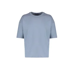 Trendyol Gray Basic 100% Cotton Crew Neck Oversize/Wide-Fit Short Sleeve T-Shirt