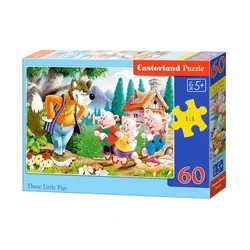 Puzzle Vuk i 3 praščića (60 elemenata)