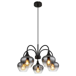 Plafonska svetiljka-visilica Maxy E27 maks. 5x40W crna Globo