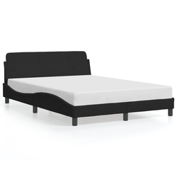 Okvir za krevet Dover crni 140x200 cm baršunasti
