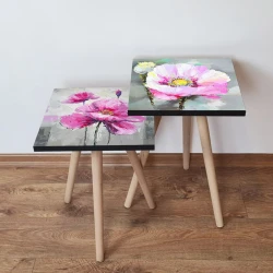 Hanah Home Set klub stočića 2Shp459, 2 komada, Šareni