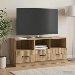 TV ormar 102 x 34,5 x 47 cm Hrast artisan Konstruirano drvo