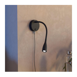 Eglo 901781 - OLIVANDINO fleksibilna zidna LED lampa sa USB, 3,8 W, 230 V, crna