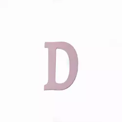 Drveno slovo D roze