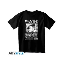 Majica AbyStyle One Piece - Wanted Luffy - Unisex - Black - XL