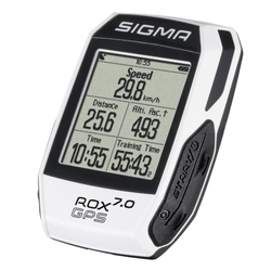 Sigma Kolesarski števec, brezžični Sigma ROX 7.0 GPS bele barve, kodiran prenos