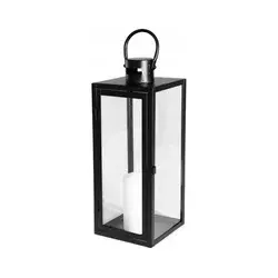 Dekorativna lanterna TOWER 29 cm, crne boje