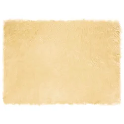 Tepih od umjetne ovčje kože TAFALLA Krem 140 x 200 cm Poliester
