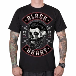 Majica moška - BEARD SKULL - BLACK HEART - 9748