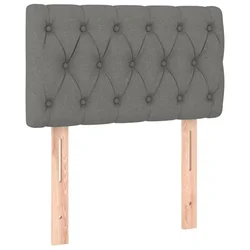 Vidaxl Posteljno vzglavje temno sivo 80x7x78/88 cm blago